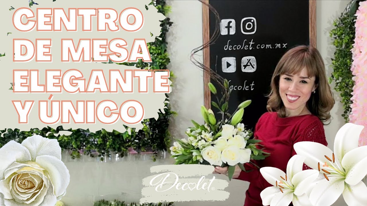 Centros de mesa con flores lilas