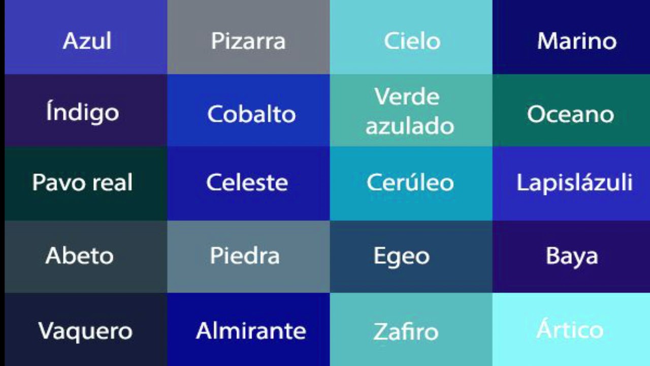 Gama De Tonos Azules Y Sus Nombres Promagal es Blog Informativo