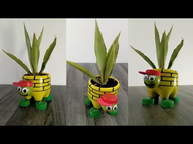 Maceteros creativos con botellas de plástico