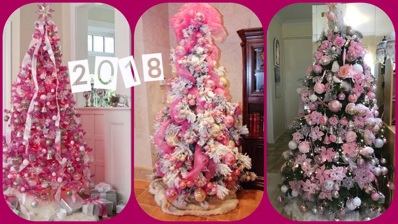 Árbol de Navidad con encanto rosa: una decoración diferente