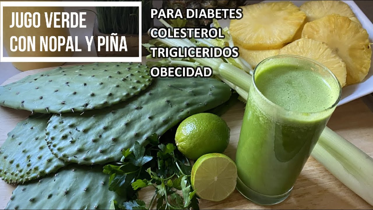Beneficios del jugo verde con nopal