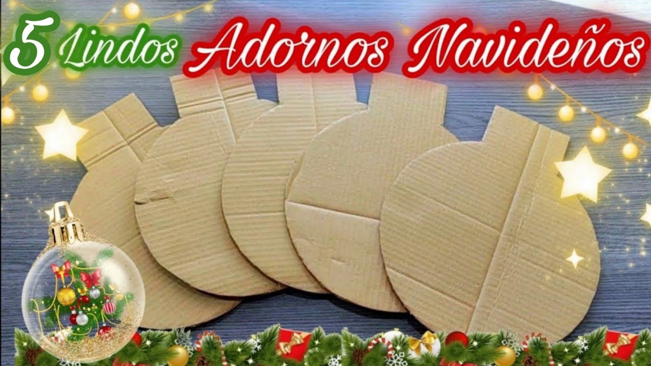 Decoración navideña: esferas de cartón creativas