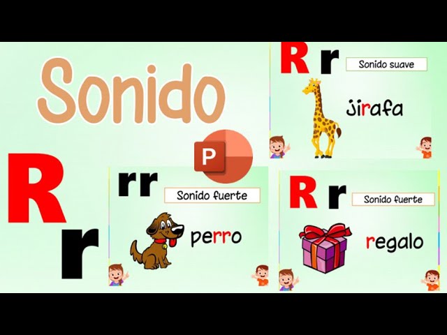 Ejemplos de palabras con r fuerte y suave