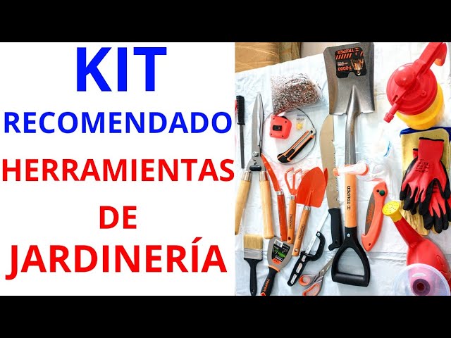 Nombres de herramientas y accesorios de jardinería