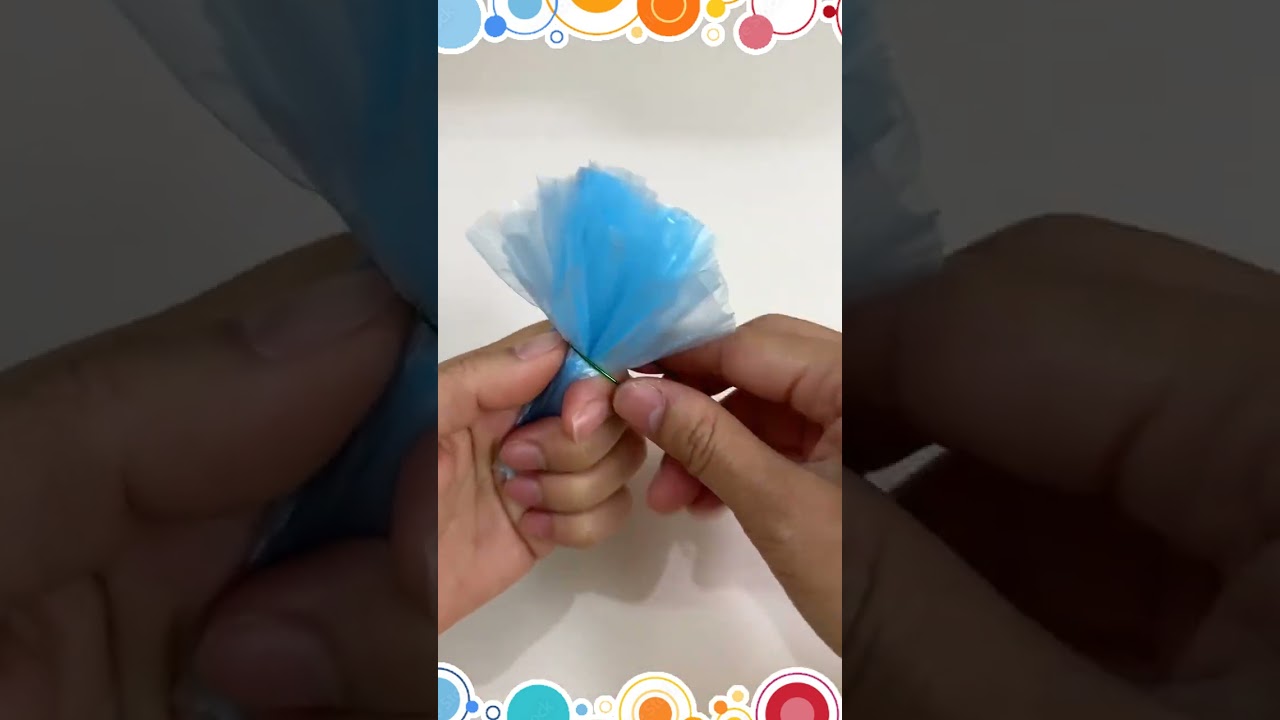 Haz flores con bolsas de plástico paso a paso