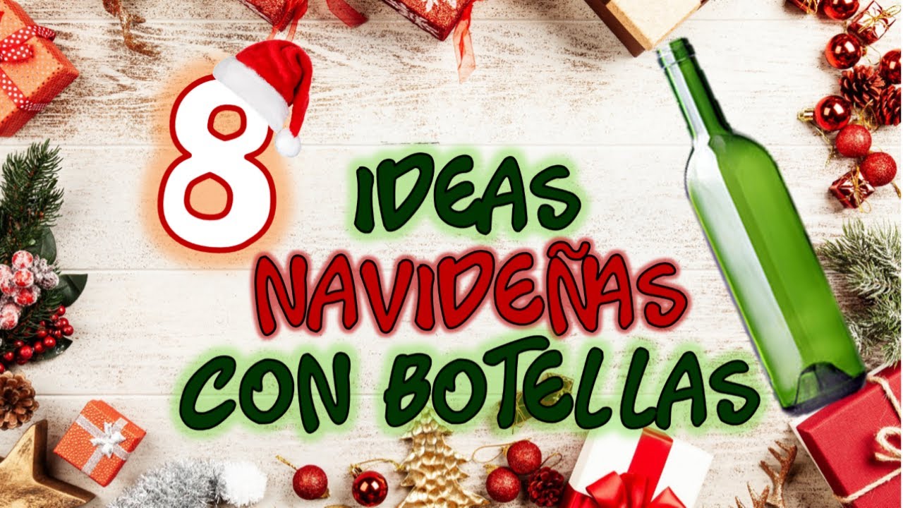 Ideas navideñas creativas con botellas de vidrio