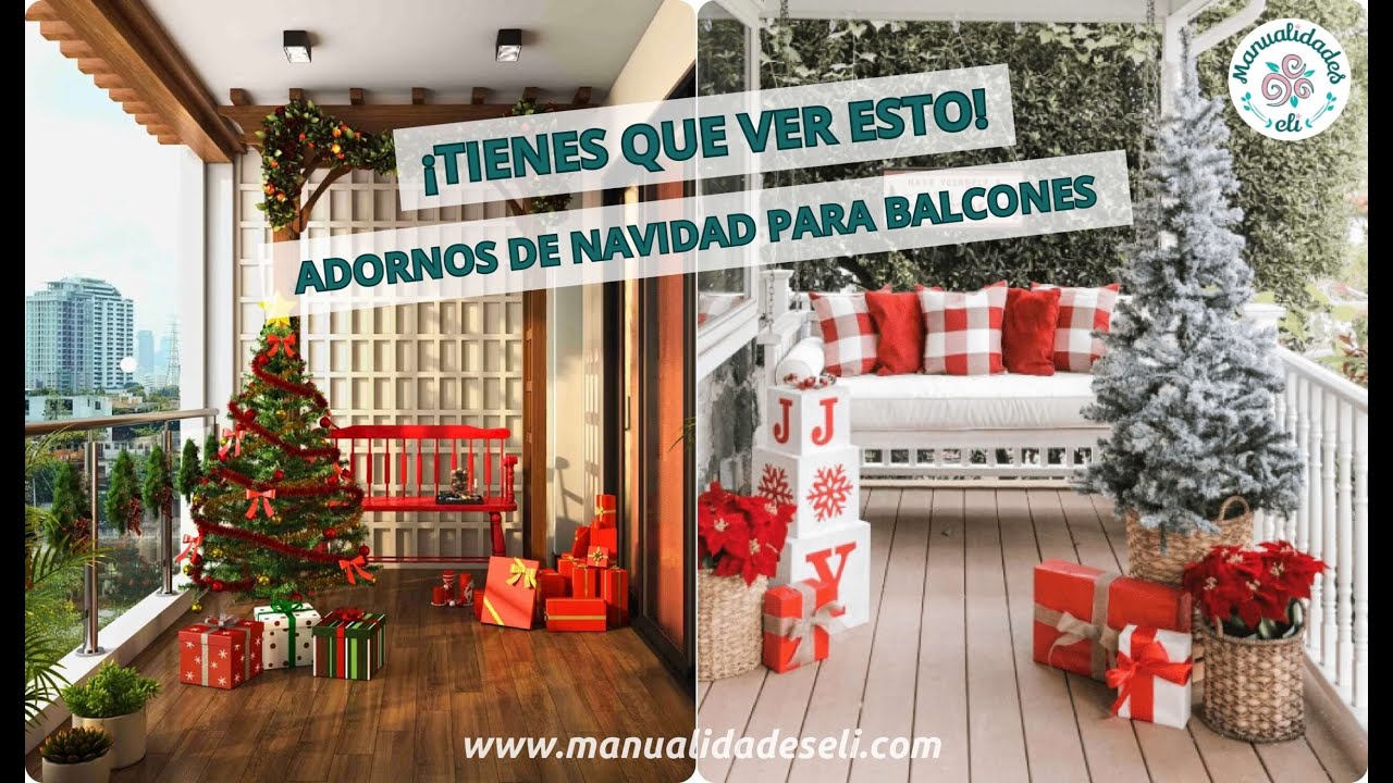 Ideas para decorar balcones pequeños en Navidad